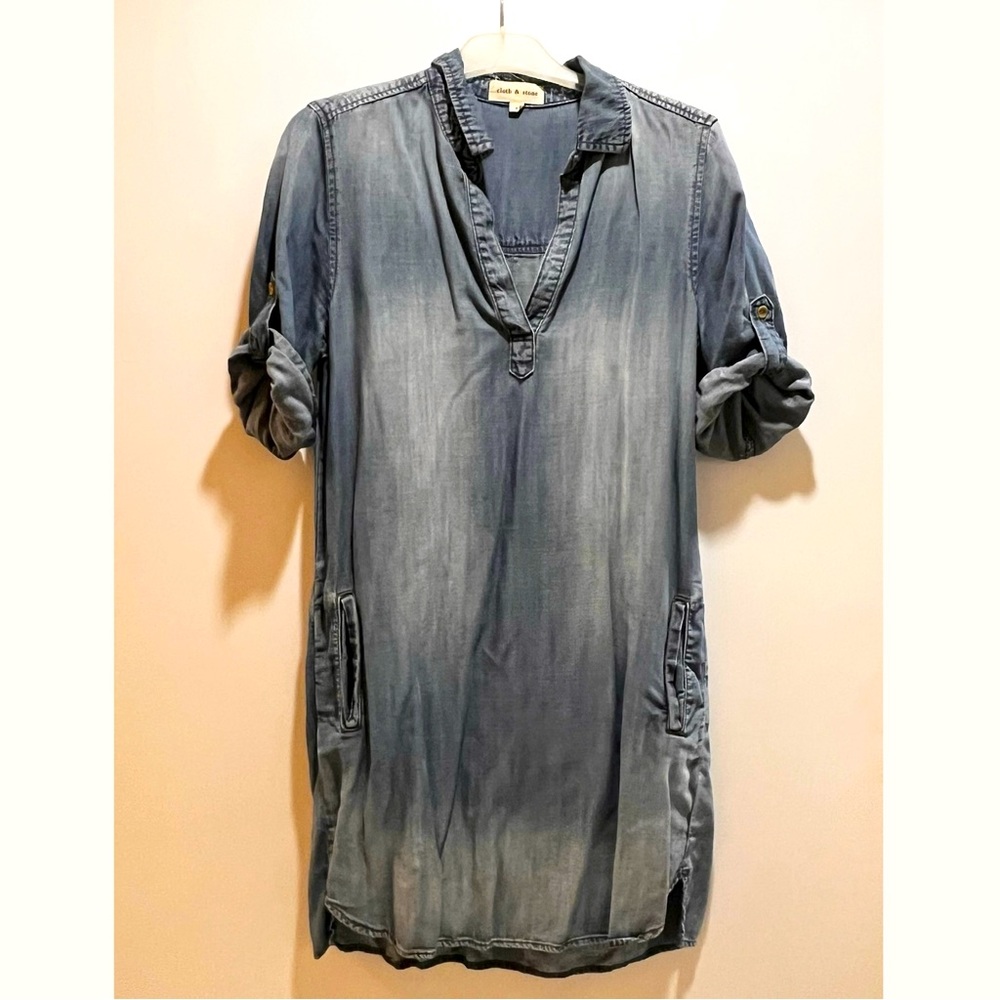CLOTH AND STONE TENCEL DENIM DRESS